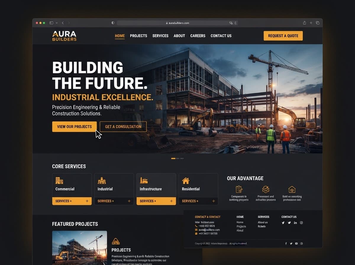 Terra Construction website screenshot